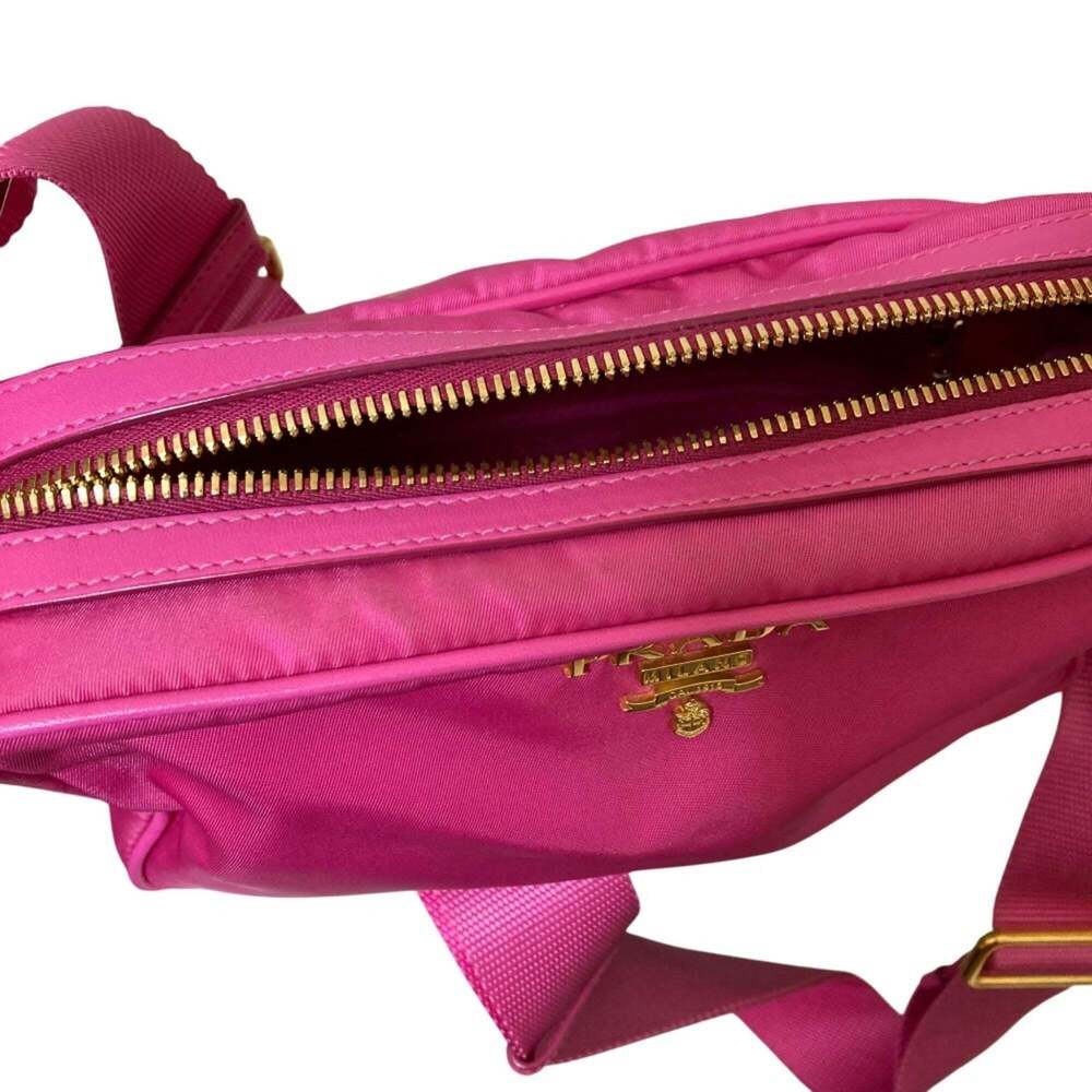 PRADA Pink Canvas Shoulder Bag - Picture 11 of 12